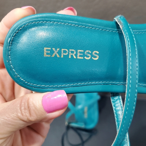 Express Teal Sandals - Picture 3 of 9